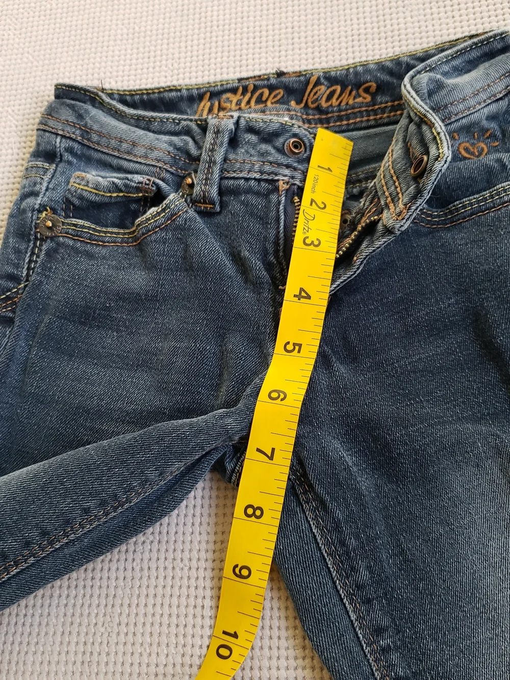 Justice Girls ‎ Size 8S Blue Flared Jeans Cotton blend